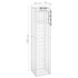 vidaXL Cestas postes de gaviones 2 unidades hierro 40x40x180 cm vidaXL Cestas postes de gaviones 2 unidades hierro 40x40x180 cm