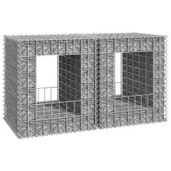 vidaXL Cestas postes de gaviones 2 unidades hierro 50x50x60 cm