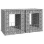 vidaXL Cestas postes de gaviones 2 unidades hierro 50x50x60 cm