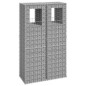 vidaXL Cestas postes de gaviones 2 unidades hierro 50x50x180 cm