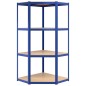 vidaXL Estantería esquina 4 niveles madera contrachapada y acero azul vidaXL Estantería esquina 4 niveles madera contrachapada y acero azul