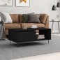 vidaXL Mesa de centro madera contrachapada negro 90x50x36,5 cm
