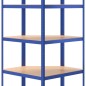 vidaXL Estantería esquina 5 niveles madera contrachapada y acero azul vidaXL Estantería esquina 5 niveles madera contrachapada y acero azul
