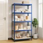 vidaXL Estantería almacenaje 5 niveles azul madera contrachapada acero vidaXL Estantería almacenaje 5 niveles azul madera contrachapada acero
