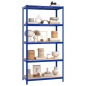 vidaXL Estantería almacenaje 5 niveles azul madera contrachapada acero vidaXL Estantería almacenaje 5 niveles azul madera contrachapada acero