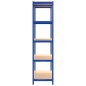 vidaXL Estantería almacenaje 5 niveles azul madera contrachapada acero vidaXL Estantería almacenaje 5 niveles azul madera contrachapada acero