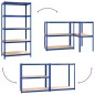vidaXL Estantería almacenaje 5 niveles azul madera contrachapada acero vidaXL Estantería almacenaje 5 niveles azul madera contrachapada acero