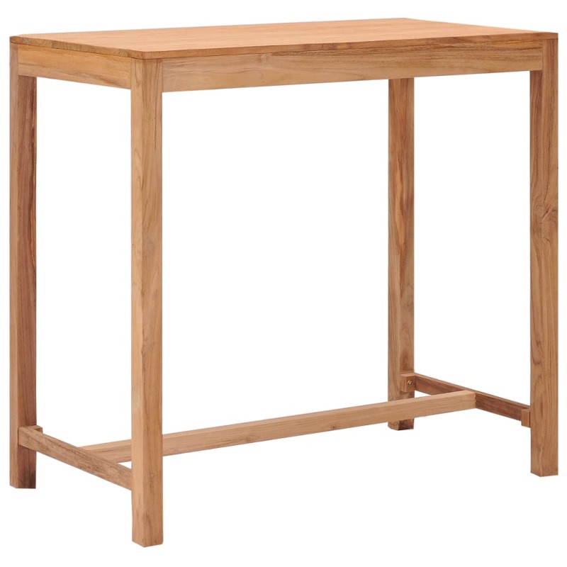 vidaXL Mesa alta de jardín madera maciza de teca 110x60x105 cm