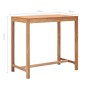 vidaXL Mesa alta de jardín madera maciza de teca 110x60x105 cm