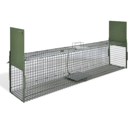 vidaXL Trampa para animales vivos 2 puertas 150x30x30 cm 