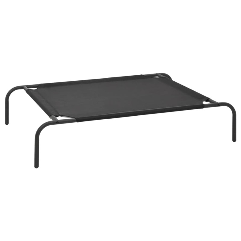 vidaXL Cama de perro elevada negra textilene S vidaXL Cama de perro elevada negra textilene S