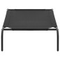 vidaXL Cama de perro elevada negra textilene S vidaXL Cama de perro elevada negra textilene S