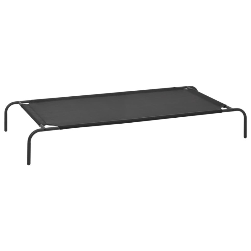 vidaXL Cama de perro elevada negra textilene XL vidaXL Cama de perro elevada negra textilene XL