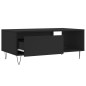 vidaXL Mesa de centro madera contrachapada negro 90x50x36,5 cm
