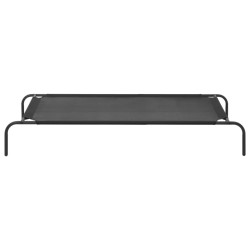 vidaXL Cama de perro elevada negra textilene XL
