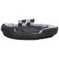 vidaXL Cojín para perro reversible y lavable gris y negro 150x120x25 cm vidaXL Cojín para perro reversible y lavable gris y negro 150x120x25 cm