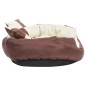 vidaXL Cojín para perro reversible y lavable marrón y crema 85x70x20cm vidaXL Cojín para perro reversible y lavable marrón y crema 85x70x20cm