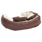 vidaXL Cojín para perro reversible y lavable marrón y crema 85x70x20cm vidaXL Cojín para perro reversible y lavable marrón y crema 85x70x20cm