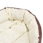 vidaXL Cojín para perro reversible y lavable marrón y crema 85x70x20cm vidaXL Cojín para perro reversible y lavable marrón y crema 85x70x20cm