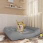 vidaXL Cama para perros de cuero sintético gris claro 80x68x23 cm