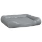 vidaXL Cama para perros de cuero sintético gris claro 80x68x23 cm
