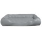 vidaXL Cama para perros de cuero sintético gris claro 80x68x23 cm