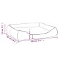 vidaXL Cama para perros de cuero sintético gris claro 80x68x23 cm