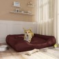 vidaXL Cama para perros de cuero sintético marrón 120x100x27 cm