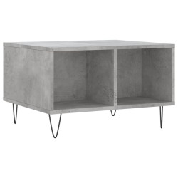 vidaXL Mesa de centro madera contrachapada gris hormigón 60x50x36,5 cm