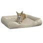 vidaXL Cama para perros de cuero sintético beige 80x68x23 cm vidaXL Cama para perros de cuero sintético beige 80x68x23 cm