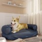 vidaXL Cama para perros de espuma cuero sintético azul oscuro 88x65 cm vidaXL Cama para perros de espuma cuero sintético azul oscuro 88x65 cm