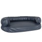 vidaXL Cama para perros de espuma cuero sintético azul oscuro 88x65 cm vidaXL Cama para perros de espuma cuero sintético azul oscuro 88x65 cm
