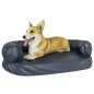 vidaXL Cama para perros de espuma cuero sintético azul oscuro 88x65 cm vidaXL Cama para perros de espuma cuero sintético azul oscuro 88x65 cm