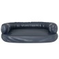 vidaXL Cama para perros de espuma cuero sintético azul oscuro 88x65 cm vidaXL Cama para perros de espuma cuero sintético azul oscuro 88x65 cm