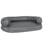 vidaXL Cama para perros de espuma cuero sintético gris 75x53 cm vidaXL Cama para perros de espuma cuero sintético gris 75x53 cm