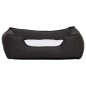 vidaXL Cama de perro felpa apariencia de lino gris oscuro y blanca vidaXL Cama de perro felpa apariencia de lino gris oscuro y blanca