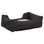 vidaXL Cama de perro felpa apariencia de lino gris oscuro y blanca vidaXL Cama de perro felpa apariencia de lino gris oscuro y blanca