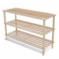 vidaXL Zapatero de 3 alturas 2 unidades madera maciza de abeto vidaXL Zapatero de 3 alturas 2 unidades madera maciza de abeto