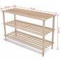 vidaXL Zapatero de 3 alturas 2 unidades madera maciza de abeto vidaXL Zapatero de 3 alturas 2 unidades madera maciza de abeto