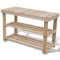 vidaXL Banco zapatero 2 en 1 madera maciza de abeto vidaXL Banco zapatero 2 en 1 madera maciza de abeto