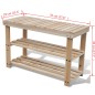vidaXL Banco zapatero 2 en 1 madera maciza de abeto vidaXL Banco zapatero 2 en 1 madera maciza de abeto