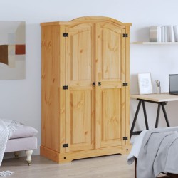 vidaXL Armario madera de pino Mexicano estilo Corona 2 Puertas