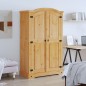 vidaXL Armario madera de pino Mexicano estilo Corona 2 Puertas vidaXL Armario madera de pino Mexicano estilo Corona 2 Puertas