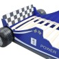 vidaXL Cama con forma de coche de carreras para niños 90x200 cm azul vidaXL Cama con forma de coche de carreras para niños 90x200 cm azul