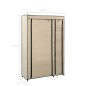 vidaXL Armario plegable de tela color crema 110x45x175 cm vidaXL Armario plegable de tela color crema 110x45x175 cm
