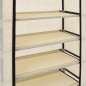 vidaXL Mueble zapatero con funda de tela color crema 58x28x106 cm vidaXL Mueble zapatero con funda de tela color crema 58x28x106 cm