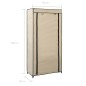 vidaXL Mueble zapatero con funda de tela color crema 58x28x106 cm vidaXL Mueble zapatero con funda de tela color crema 58x28x106 cm