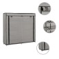 vidaXL Mueble zapatero con funda de tela gris 115x28x110 cm vidaXL Mueble zapatero con funda de tela gris 115x28x110 cm