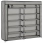 vidaXL Mueble zapatero con funda de tela gris 115x28x110 cm vidaXL Mueble zapatero con funda de tela gris 115x28x110 cm