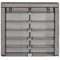 vidaXL Mueble zapatero con funda de tela gris 115x28x110 cm vidaXL Mueble zapatero con funda de tela gris 115x28x110 cm